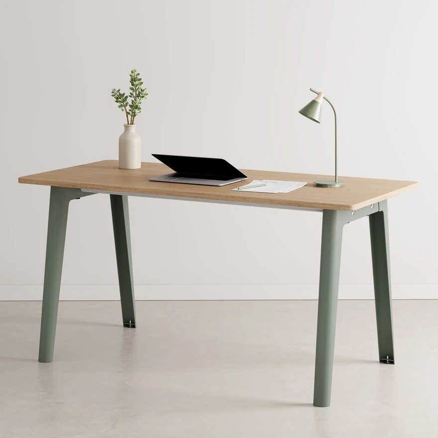 Bureau NEW MODERN Bois - piètement Vert - 150*70-Bluedigo