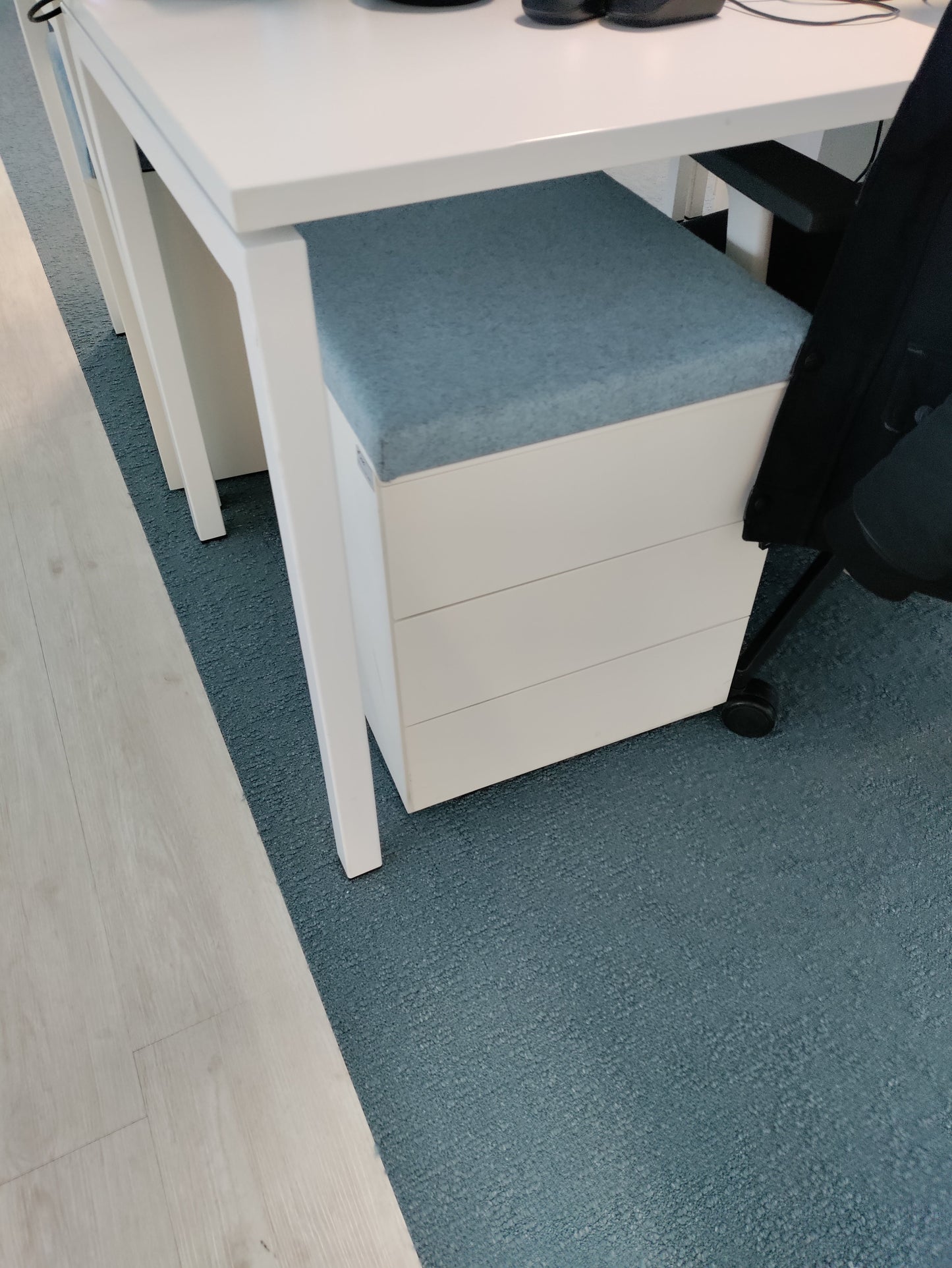Caisson de bureau Métal Blanc 60x40x60 cm-Bluedigo