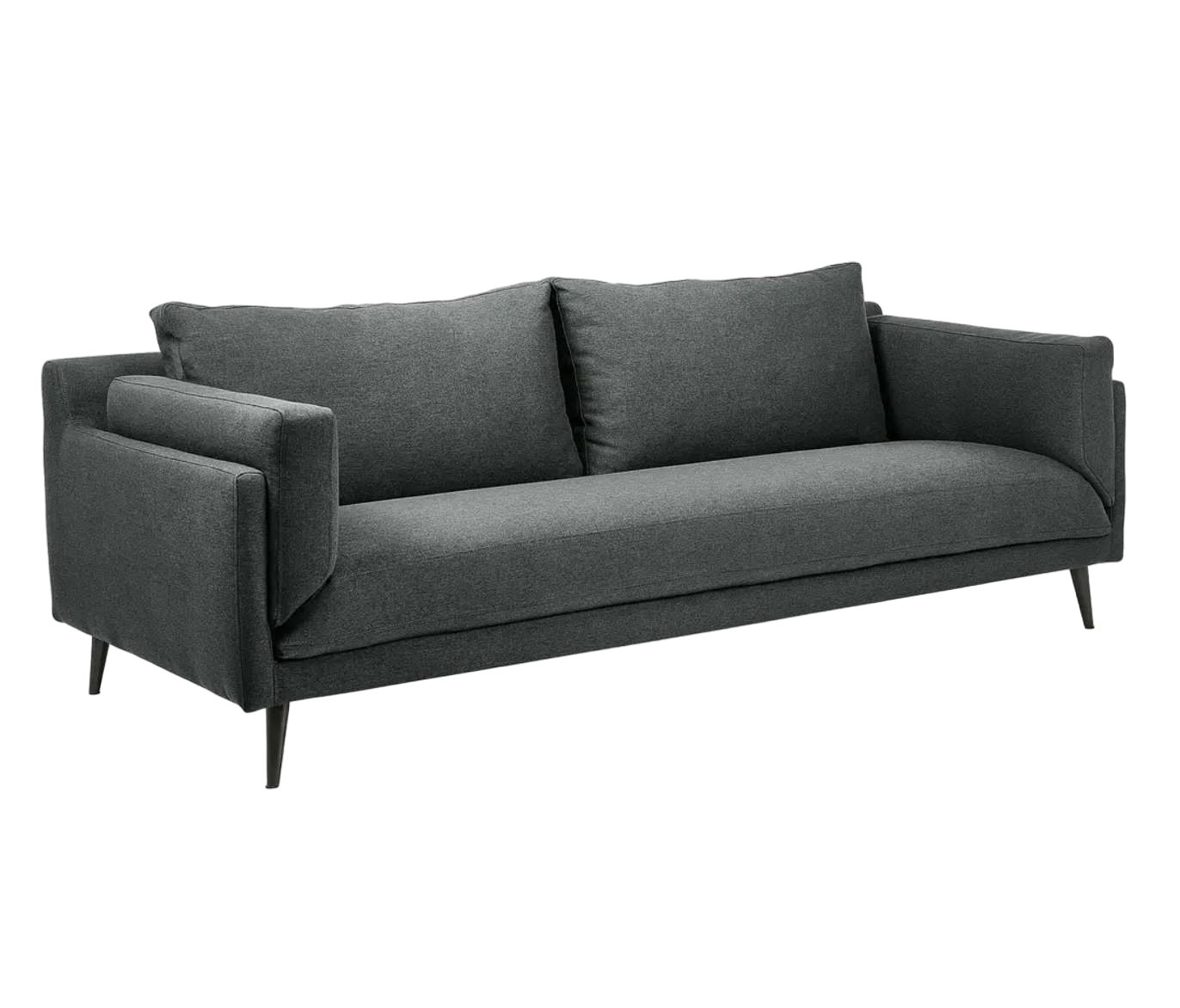 Canapé tissu recyclé Olivier - Gris Anthracite - Camif Edition-Bluedigo