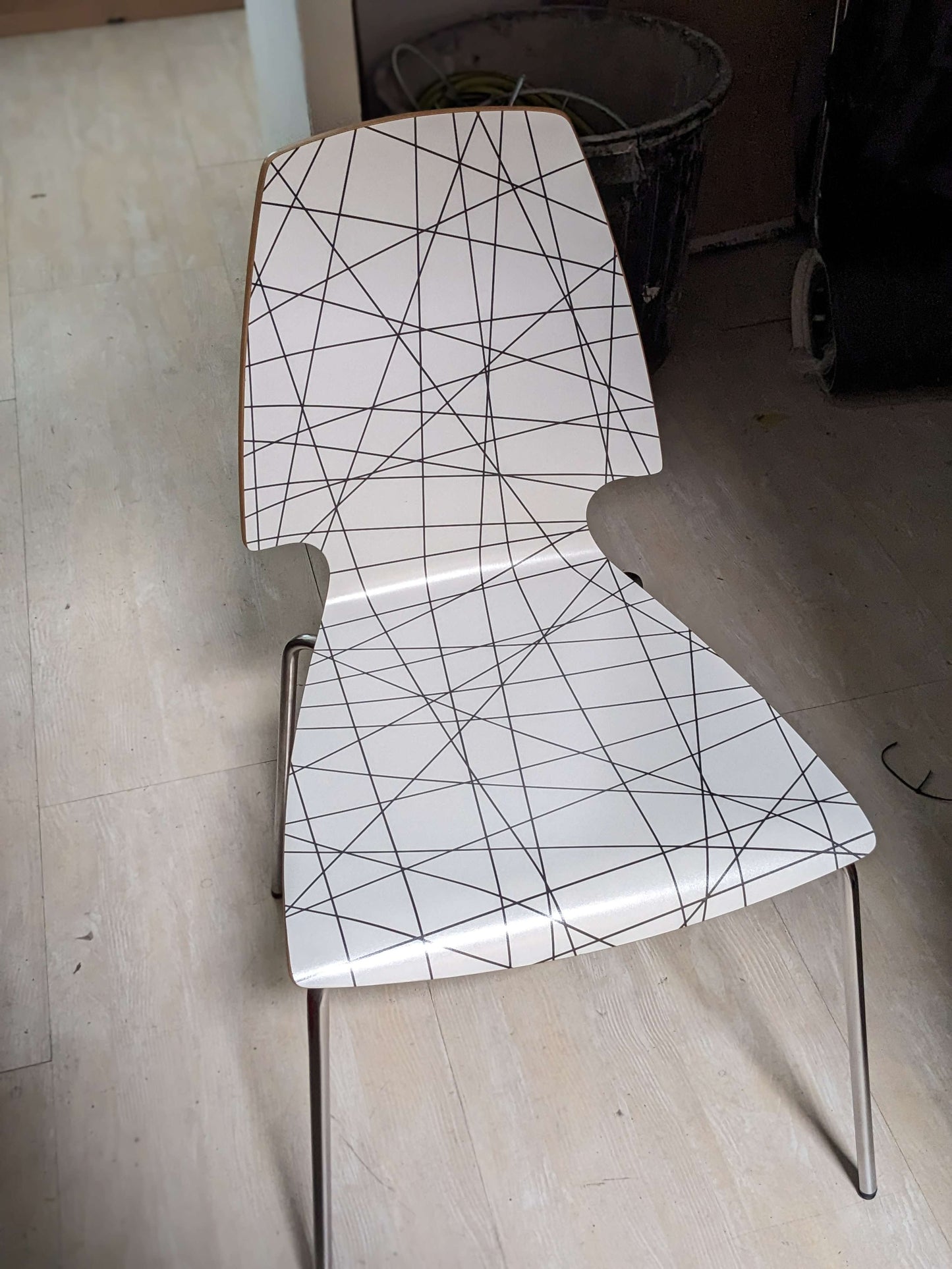 Chaise classique Bois contreplaqué Blanc-Bluedigo