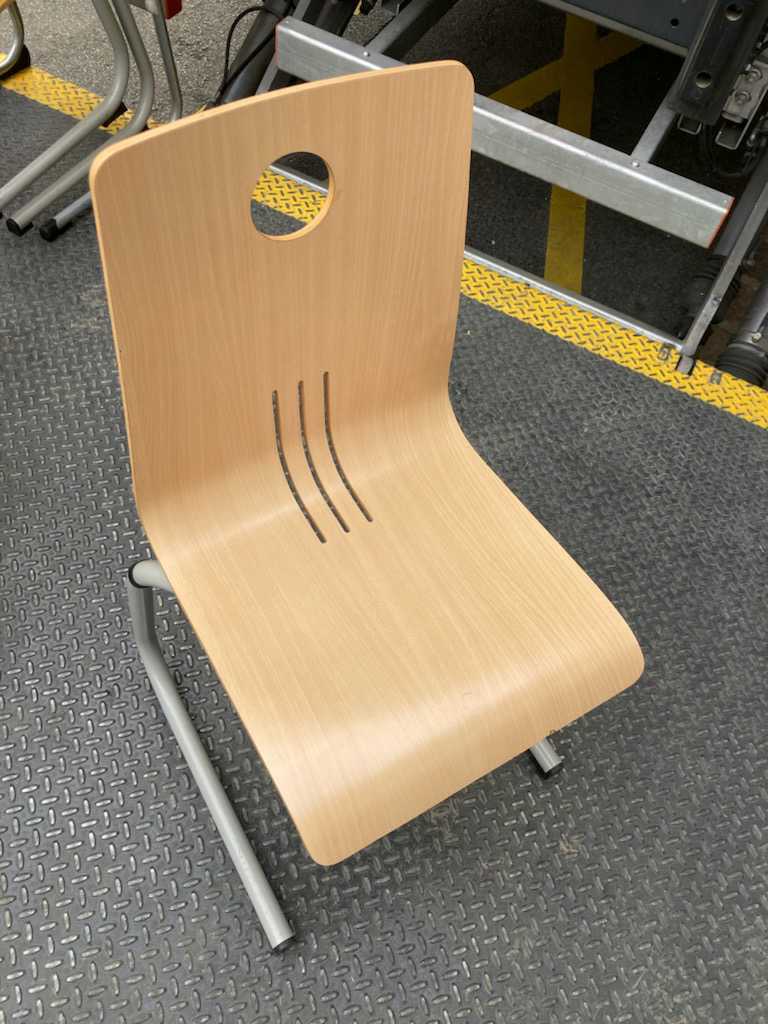 Chaise classique Mélaminé Bois clair-Bluedigo