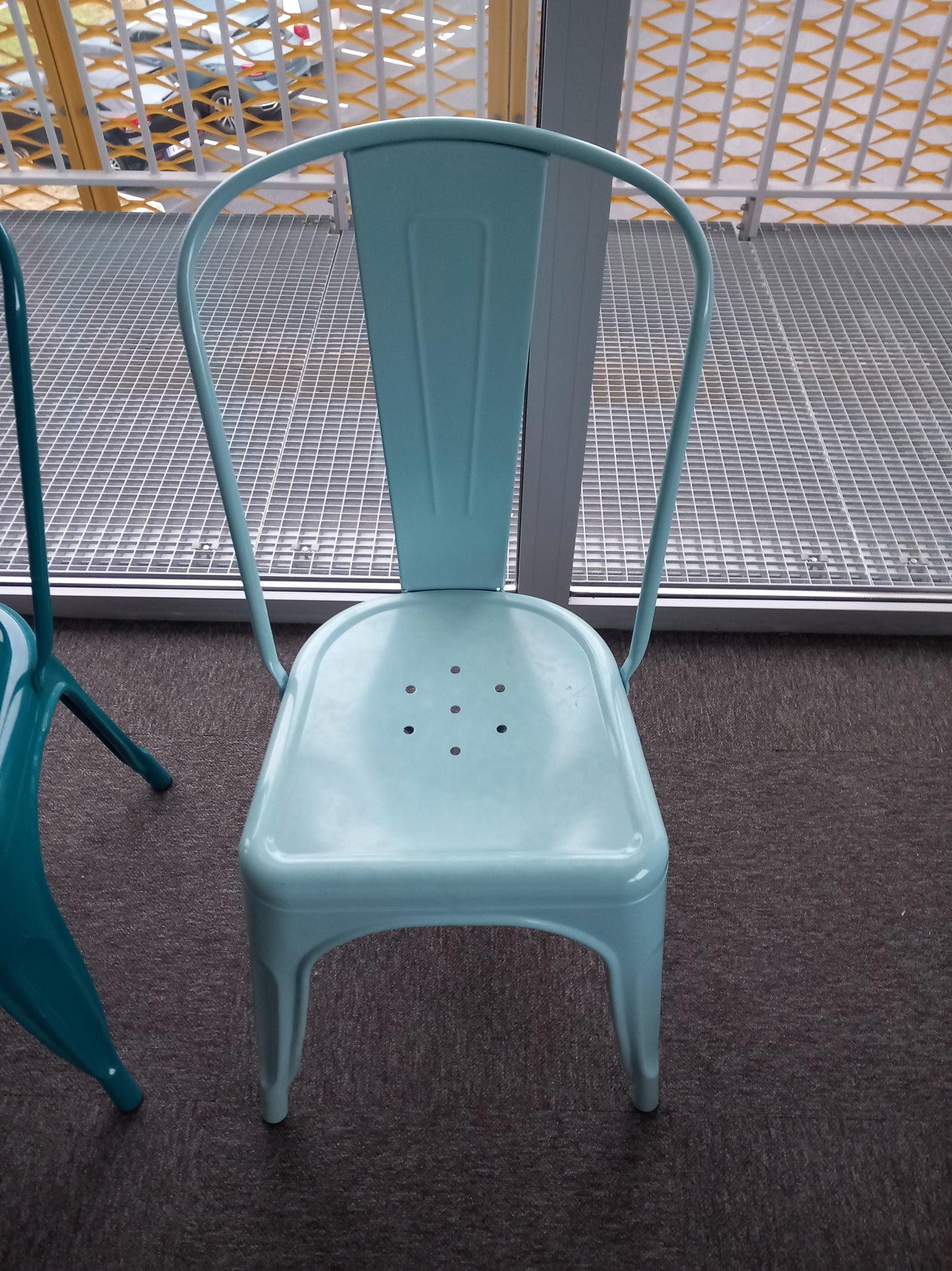 Chaise classique Métal Bleu clair-Bluedigo