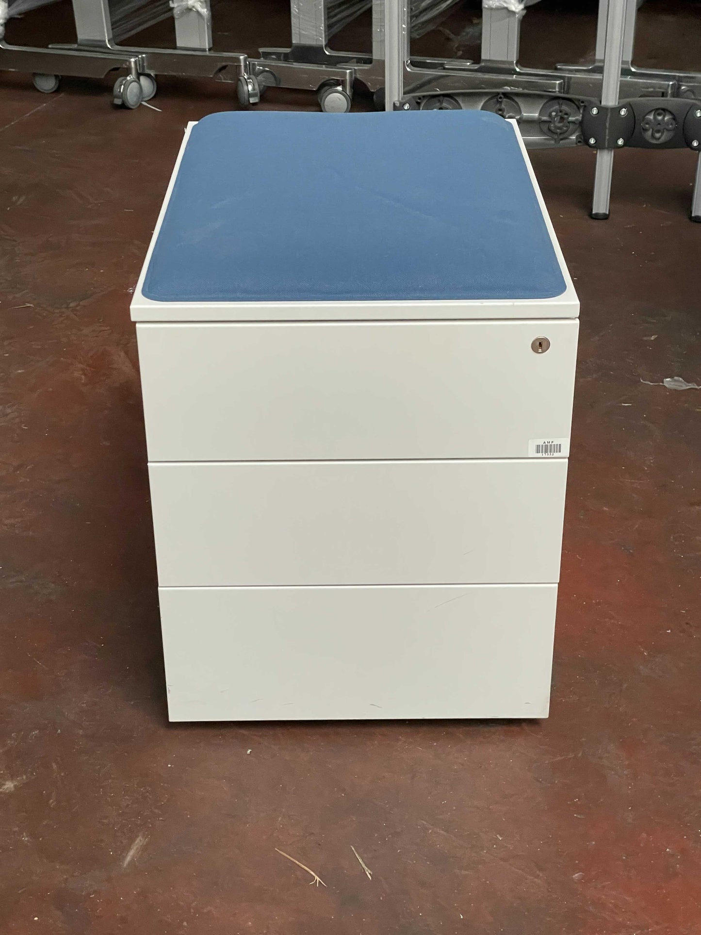 Caisson de bureau - 2 tiroirs - Métal Blanc-Bluedigo