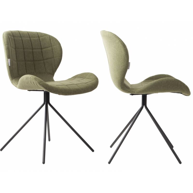 Chaise classique Tissu Vert-Bluedigo