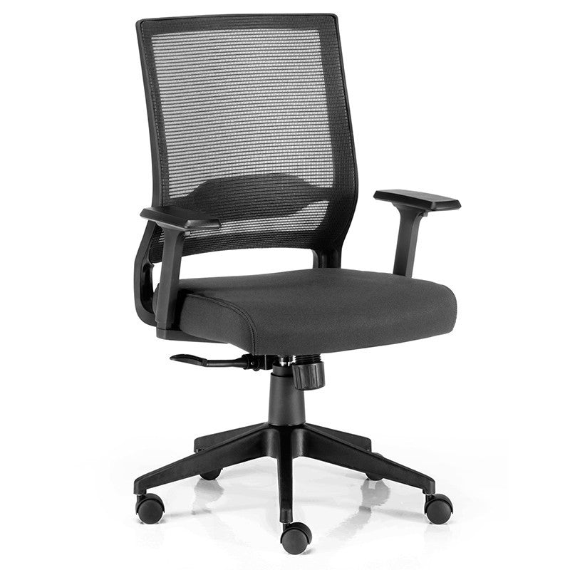 Chaise de bureau Tissu Noir-Bluedigo