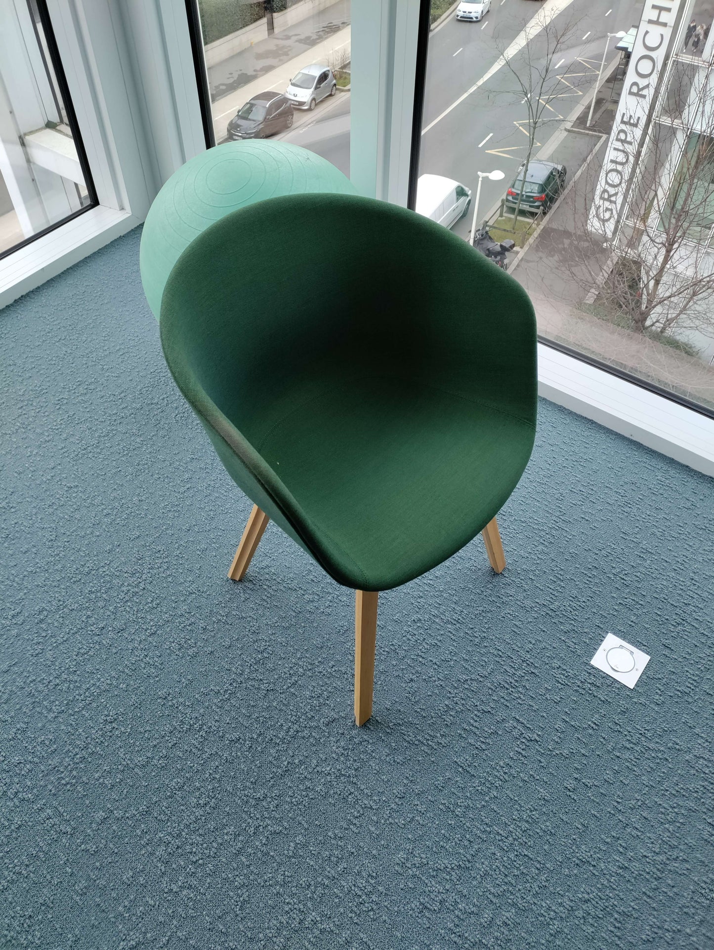 Fauteuil Tissu Vert bouteille-Bluedigo