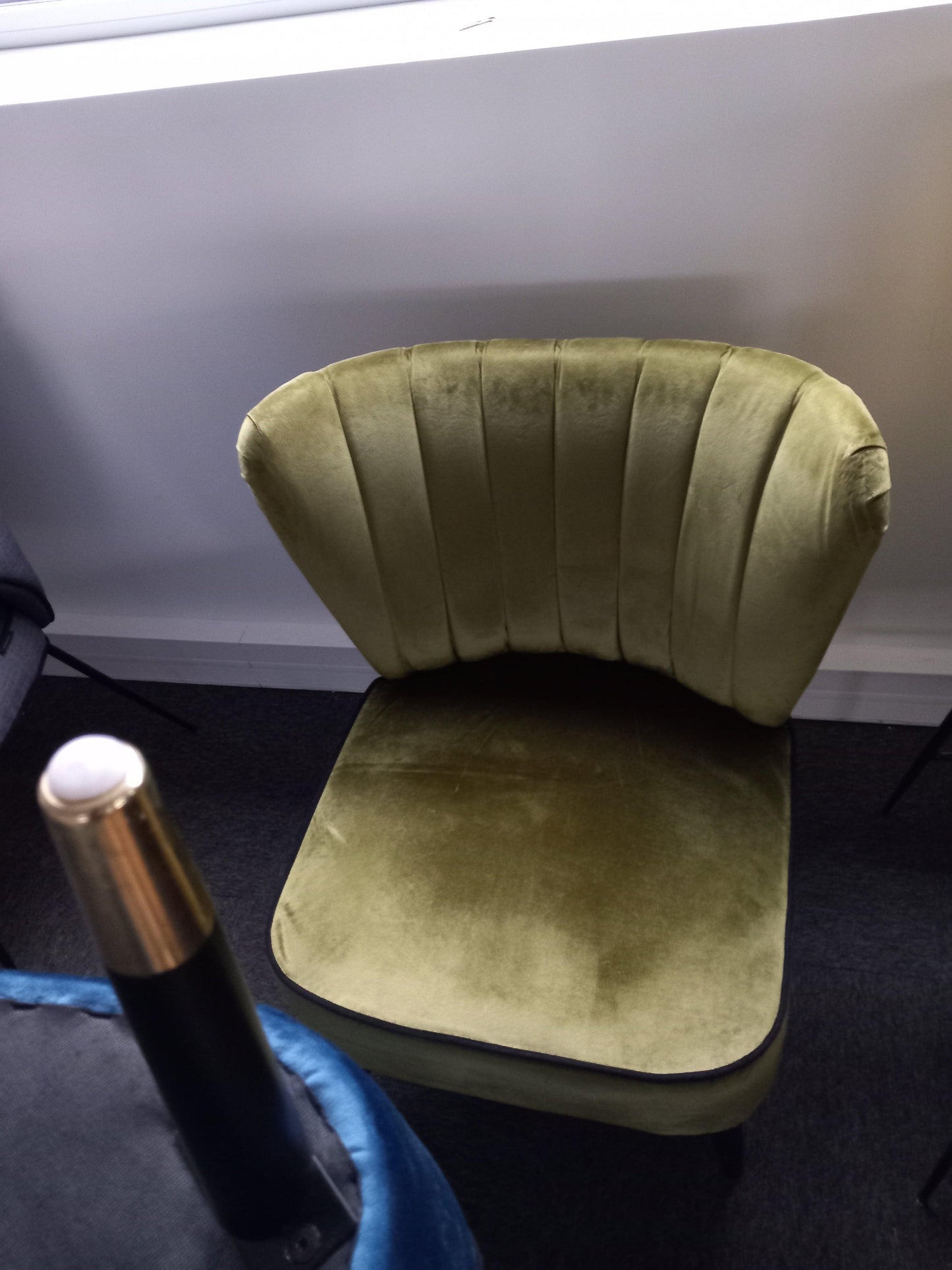 Fauteuil Velours Vert-Bluedigo