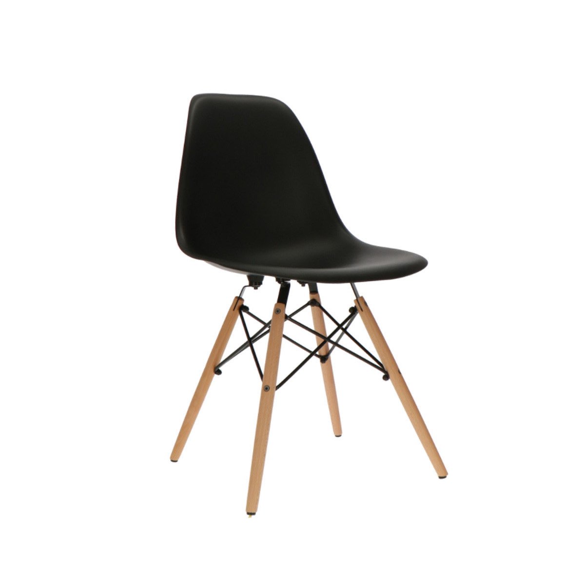 Alma, chaise pour petits espaces, Noir-Bluedigo