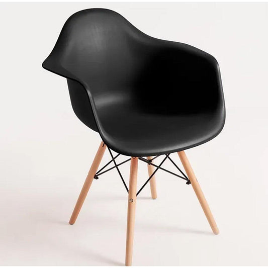Alma accoudoirs, chaise au design scandinave, Noir-Bluedigo