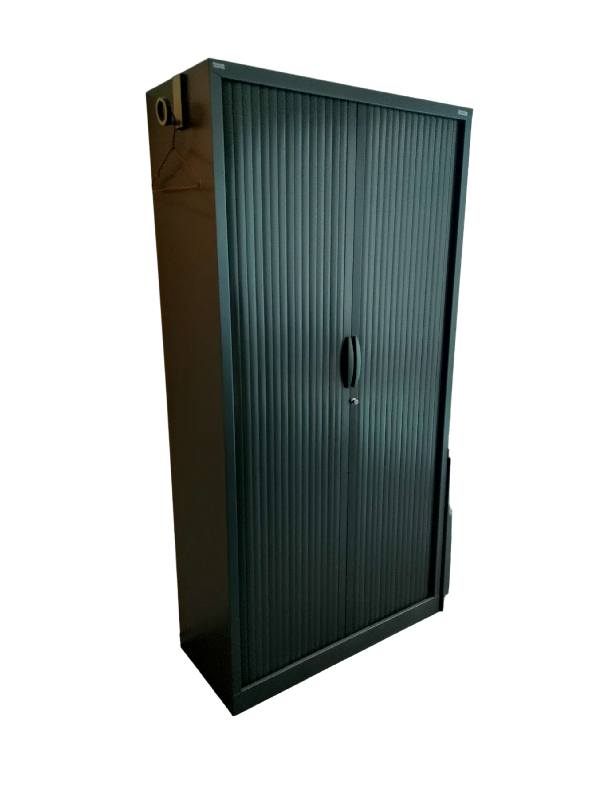 Armoire haute I avec clé I Métal Anthracite-Bluedigo