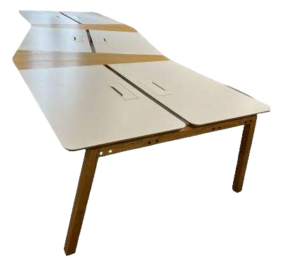 Bench de 6 personnes Blanc-Bluedigo