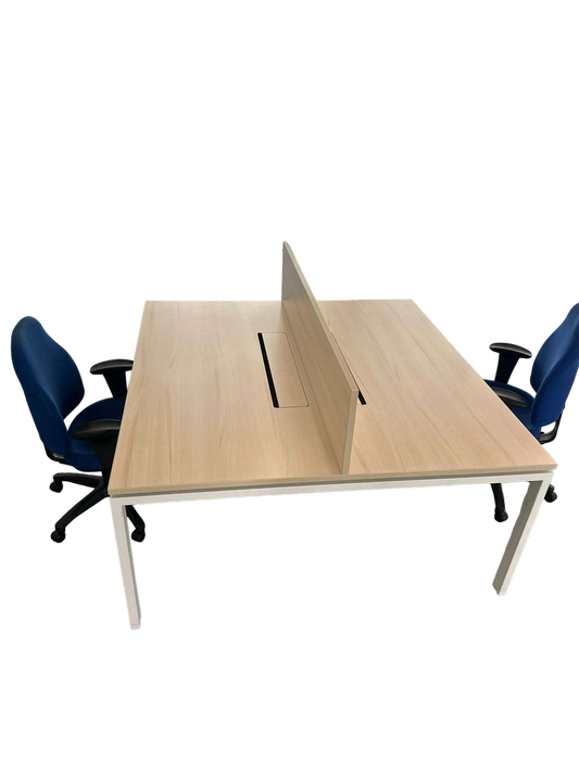 Bench steelcase 160/160 - pied métal / bois-Bluedigo