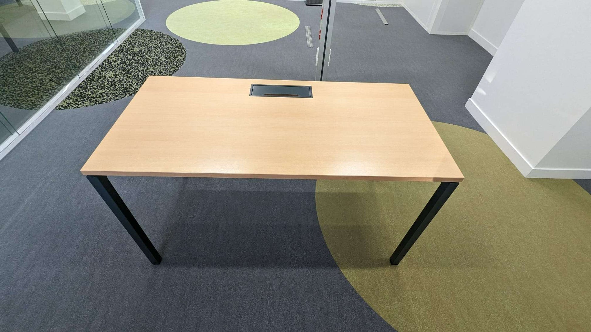 Bureau simple 140cm Mélaminé Bois clair-Bluedigo