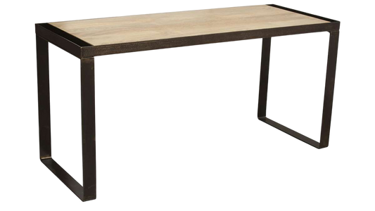 Bureau simple 156cm Bois massif Bois clair-Bluedigo