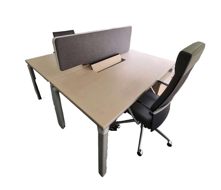 Bureau simple 160cm Mélaminé Bois clair-Bluedigo