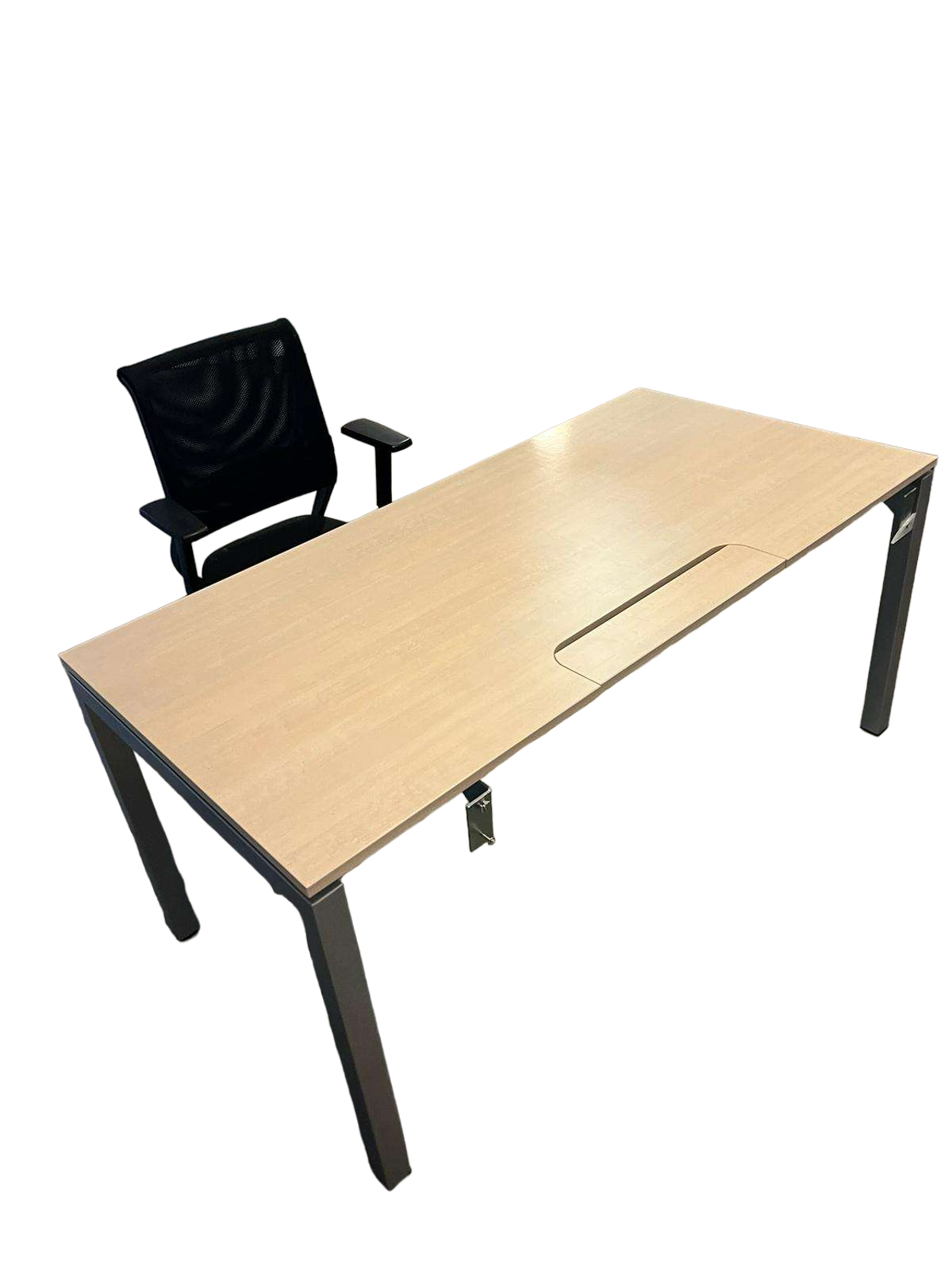 Bureau simple 160cm Mélaminé Bois clair-Bluedigo