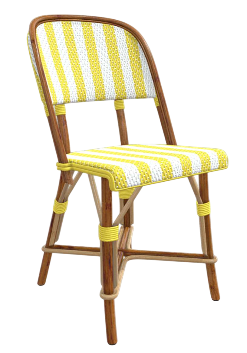 CHAISE SOUFFLOT - MODÈLE À RAYURE JAUNE-Bluedigo