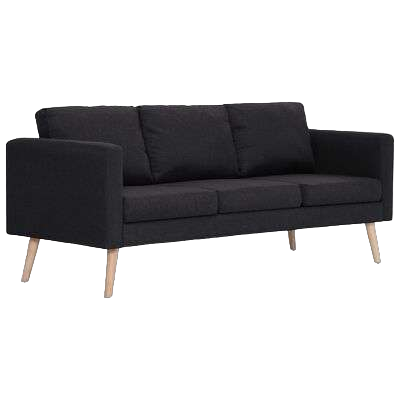 Canapé en tissu noir-Bluedigo
