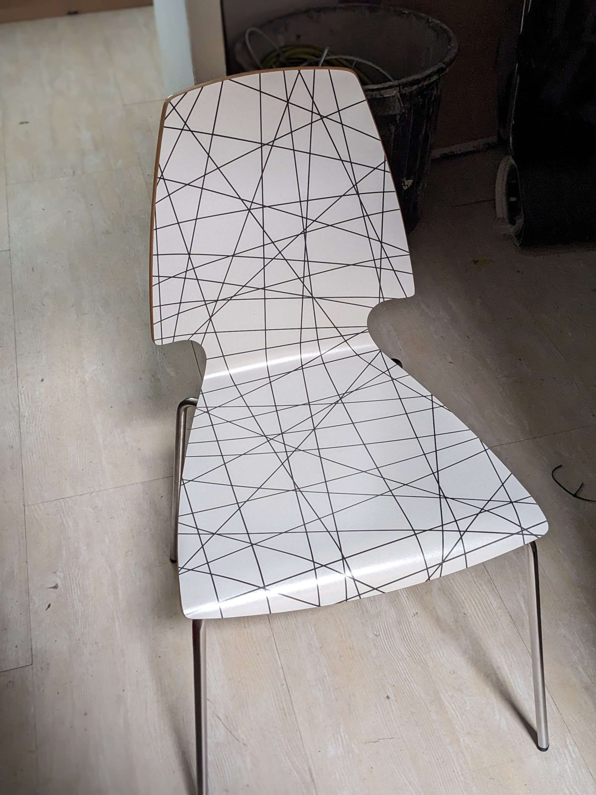 Chaise classique Bois contreplaqué Blanc-Bluedigo