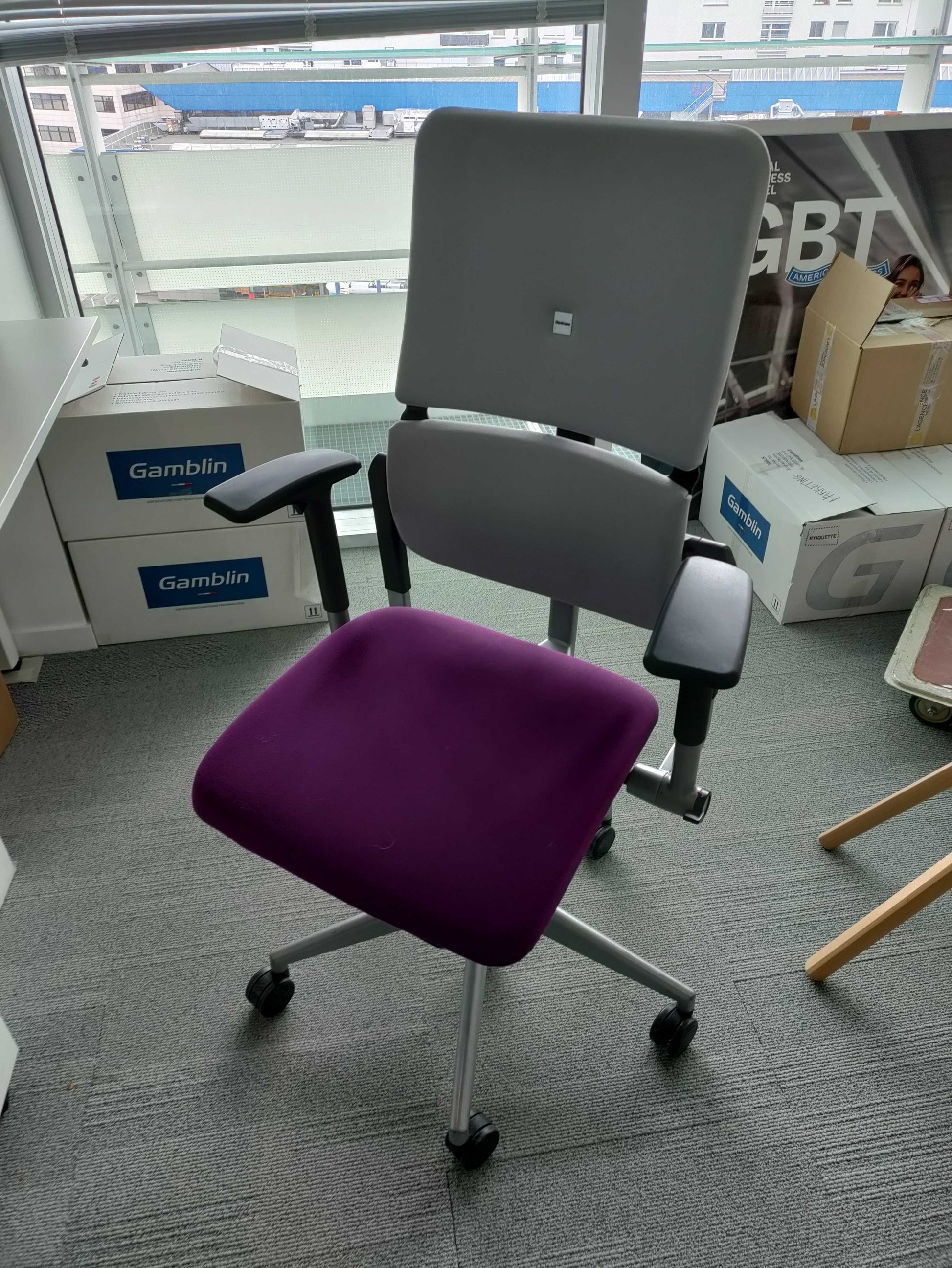 Chaise de bureau Tissu Violet-Bluedigo