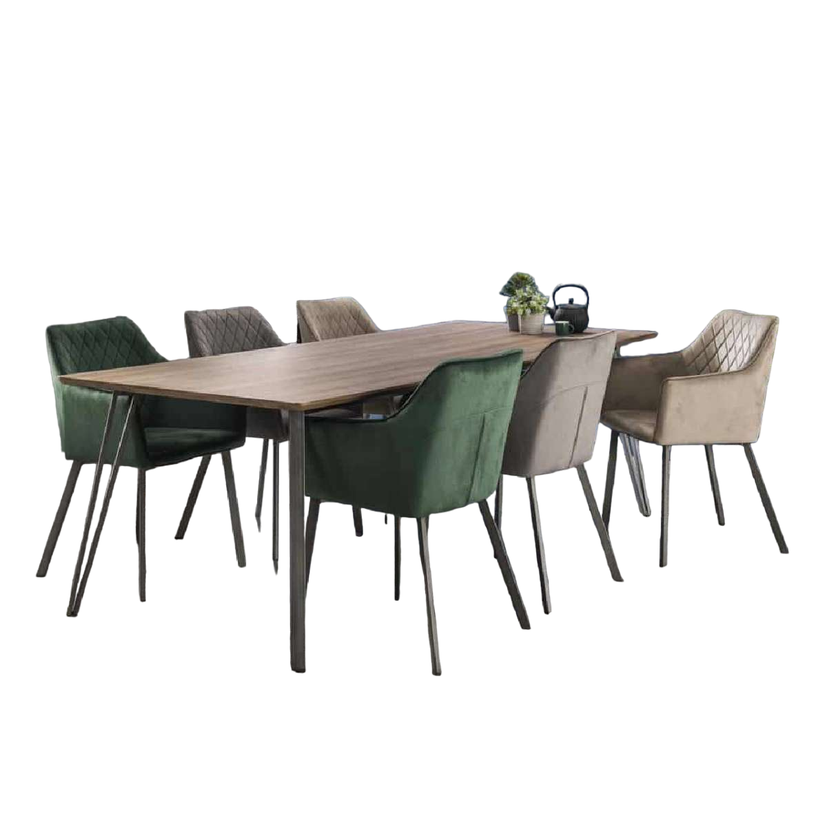 Divine, table en chêne design industriel-Bluedigo