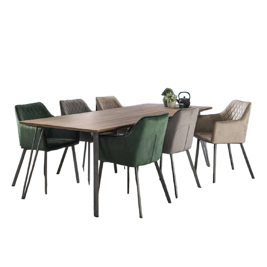 Divine, table en chêne design industriel-Bluedigo