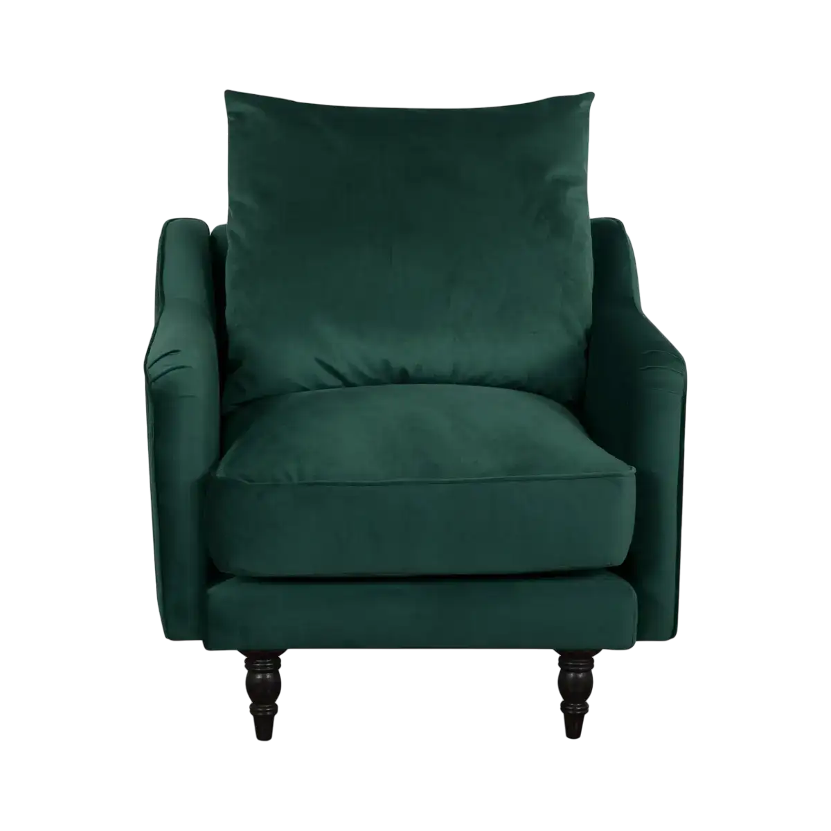 Fauteuil velours Olie Vert Forêt Camif-Bluedigo