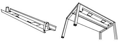 GOULOTTE METAL SIMPLE L130 / PLAN L160 - ALU-Bluedigo