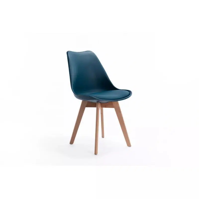 Loumi, chaises scandinave bleu canard-Bluedigo