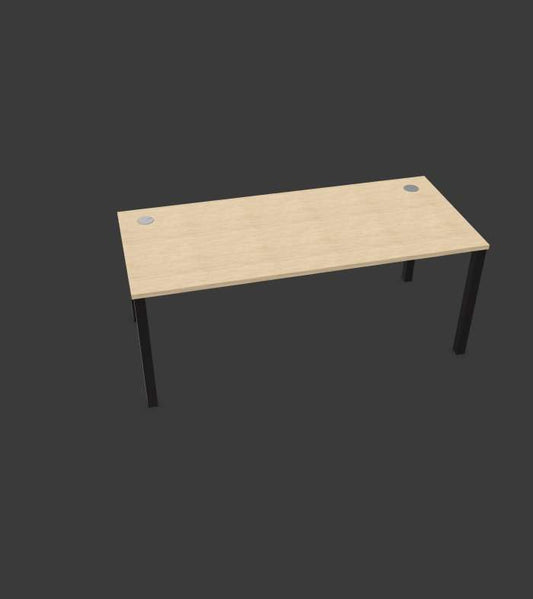 PLAN DROIT 180*80 - OBTURATEURS / PIED ARCHE A1 - SECT. 50x50 / NOIR CHÊNE-Bluedigo