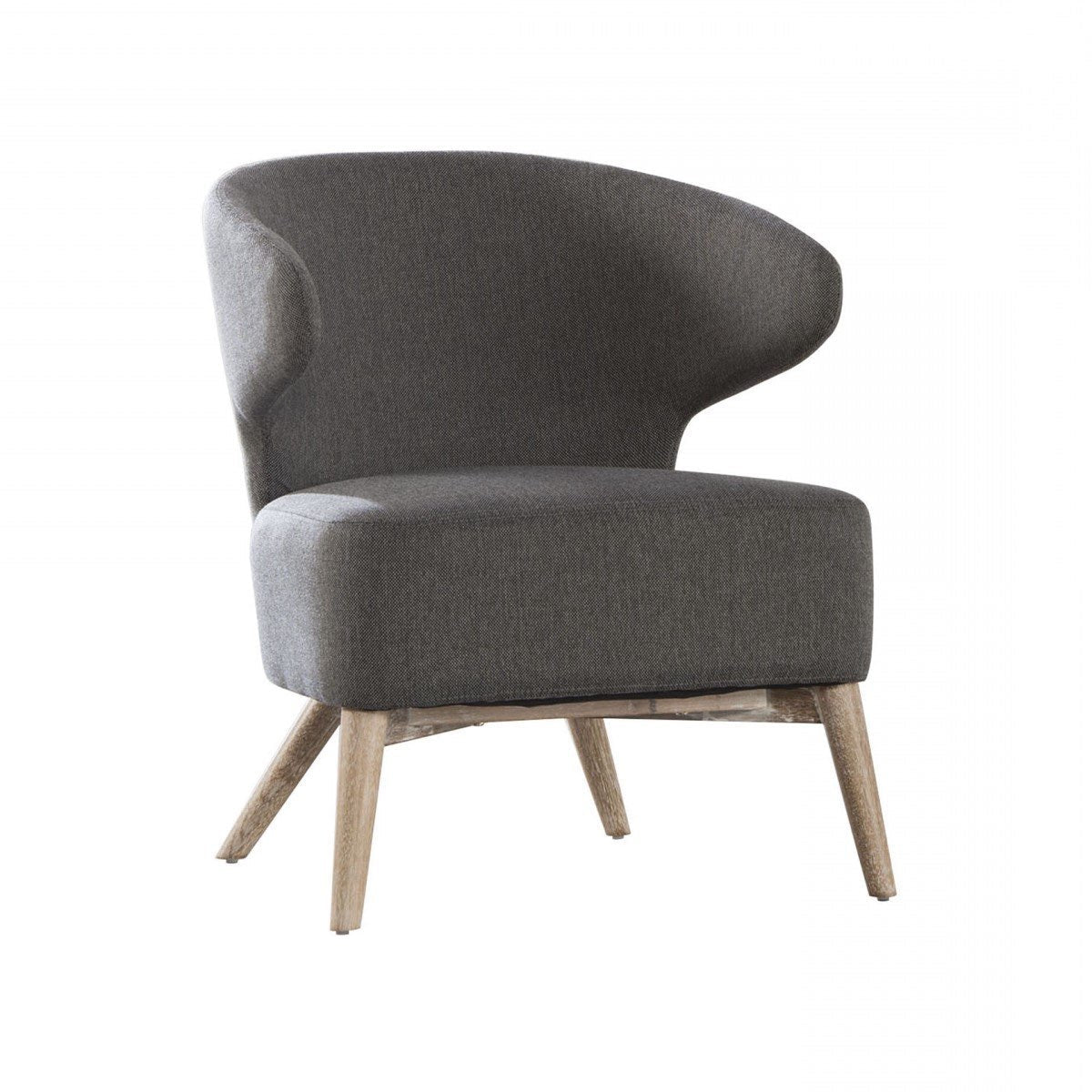 Pat, fauteuil crapaud en bois et tissu-Bluedigo