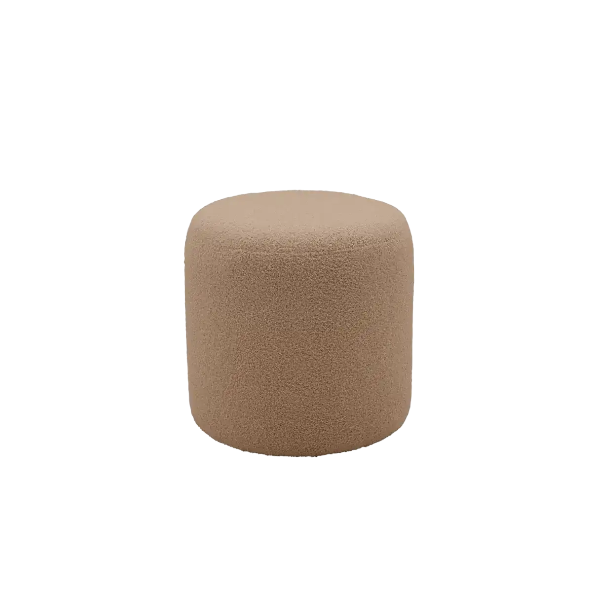 Pouf bouclette 40 cm Ome CAMIF coloris Beige-Bluedigo