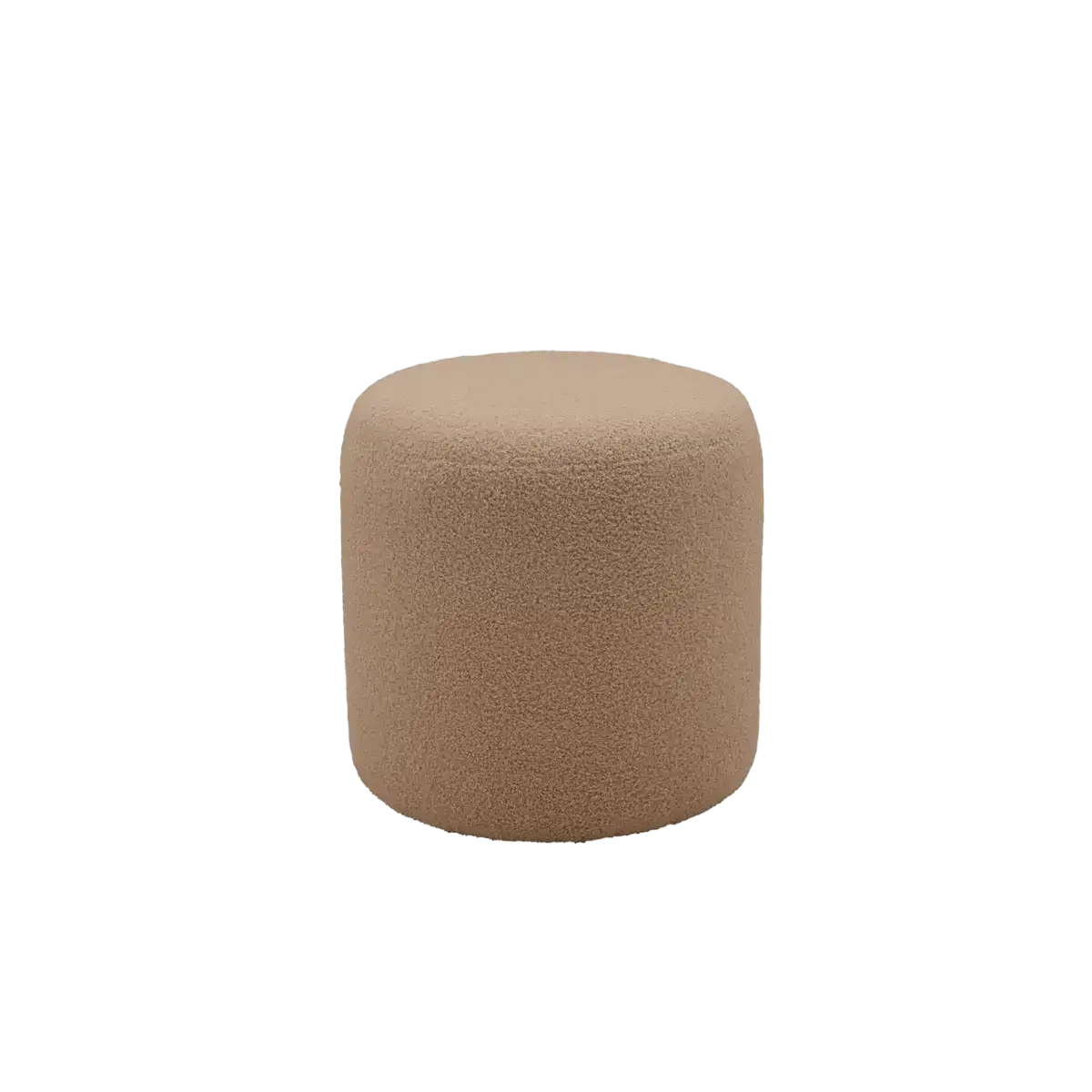 Pouf bouclette 40 cm Ome CAMIF coloris Beige-Bluedigo