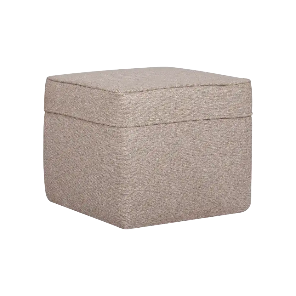 Pouf tissu Ondine Crème CAMIF-Bluedigo