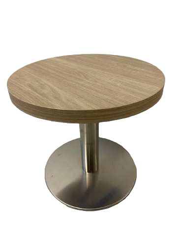 TABLE BASSE AVEC PLATEAU ROND ET BASE METAL-Bluedigo