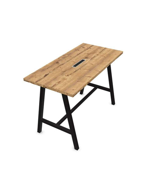 TABLE COHESION HAUTE L160 X P80 X H107 +1 NEW BLOC ELEC - NOIR / TIMBER-Bluedigo