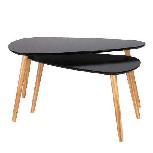 TABLE GIGOGNE BOIS GALET NOIR-Bluedigo