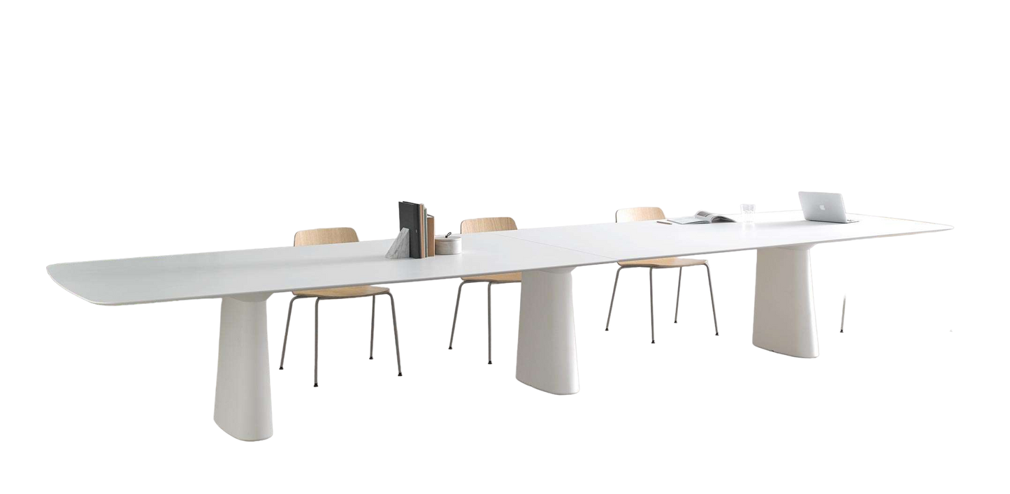 Table Essens - 300x140x74 - Blanc / Blanc-Bluedigo