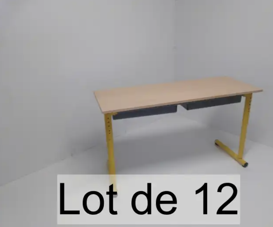 Table Scolaire Réglable Véla - Reconditionnée - 130 x 50 cm - TABLE AGEC - Hauteur : T3T6-Bluedigo