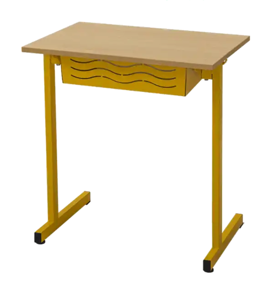 Table Scolaire Réglable Véla - stratifié chant alésé - 70 x 50 cm avec casiers-Bluedigo