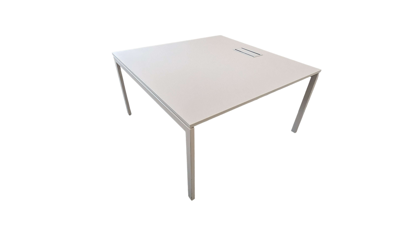 Table à hauteur standard Mélaminé Blanc-Bluedigo