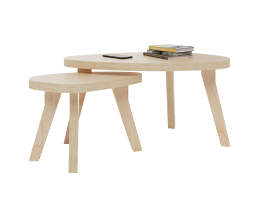 Table basse Bois contreplaqué Bois clair-Bluedigo