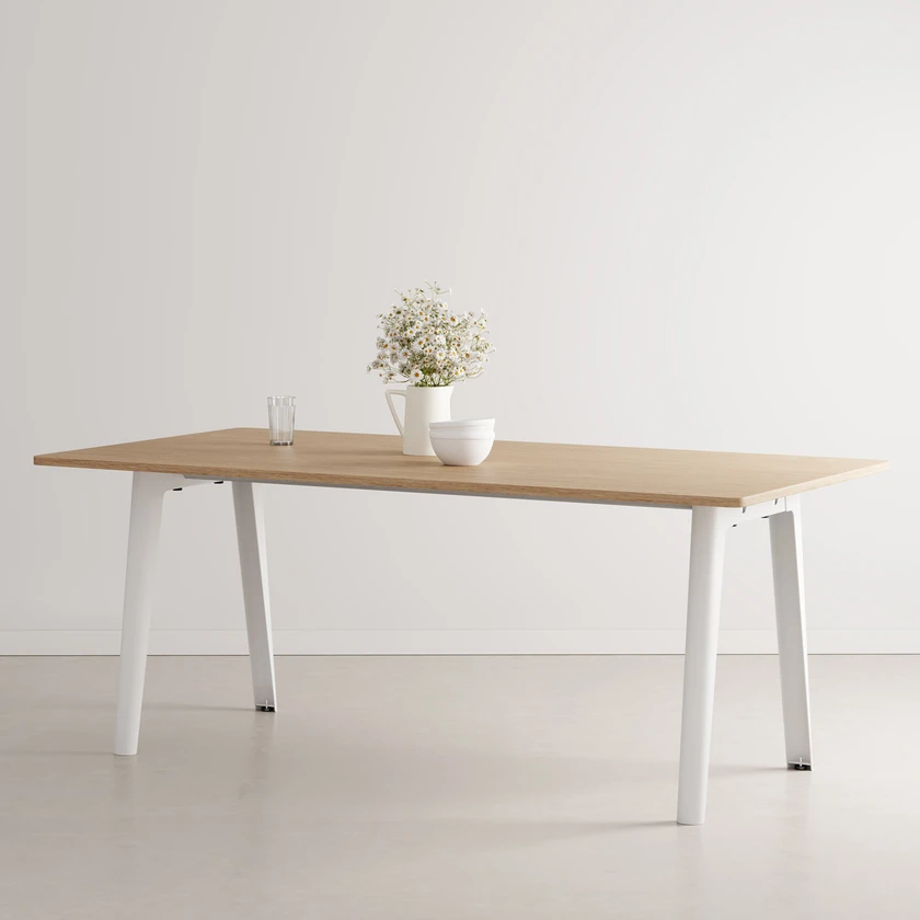 Table de réunion NEW MODERN Stratifiée - piètement Blanc - 10 pers'-Bluedigo