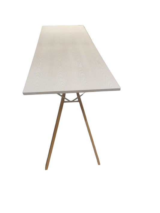 Table haute Mélaminé Beige-Bluedigo