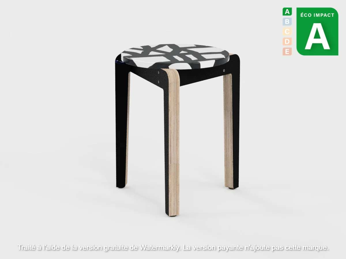 Tabouret Valmy Tribal-Bluedigo