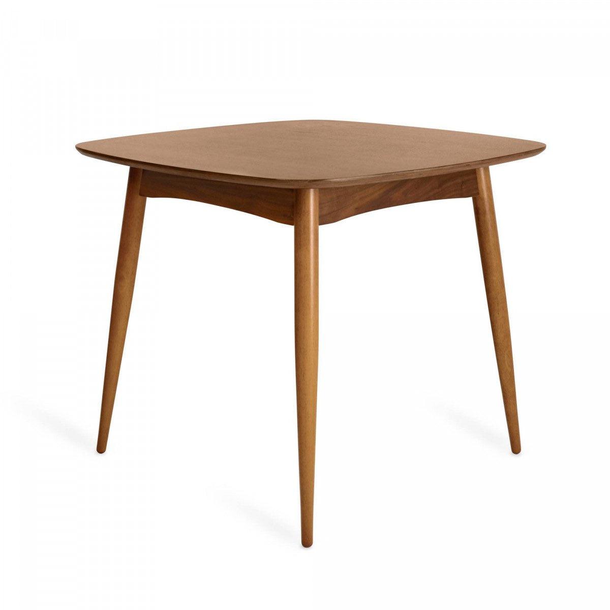 Torens, table à manger carrée en bois foncé-Bluedigo