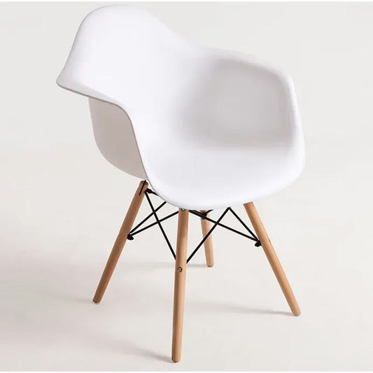 Alma accoudoirs, chaise au design scandinave, Blanc-Bluedigo