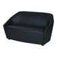 Canapé design 2 personnes - cuir noir - ** cm-Bluedigo
