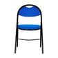 Chaise acier pliante occasion - tissu bleu royal - 48 x 60 x 78.5 cm-Bluedigo