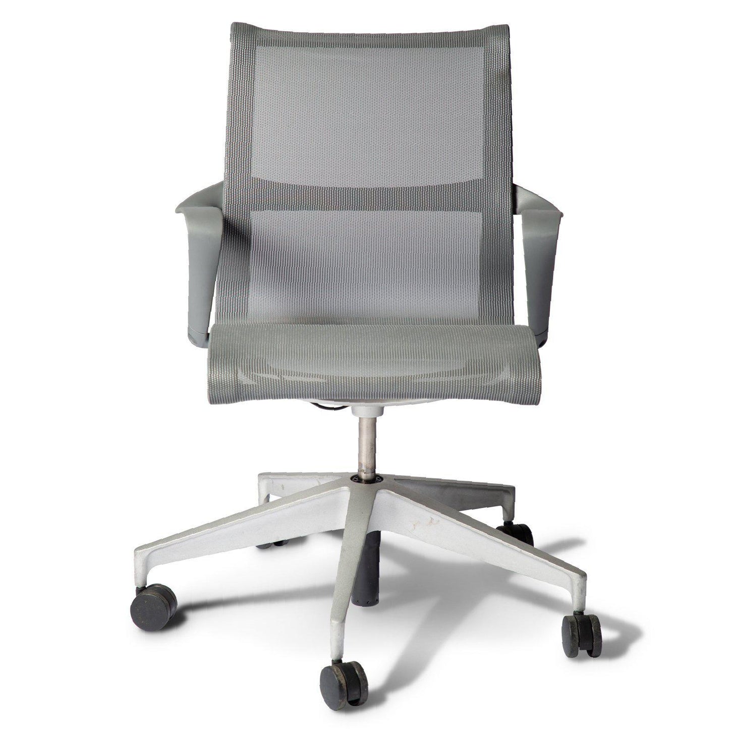 Chaise de bureau classique occasion - Gris - 60 x 53 x 90 cm-Bluedigo